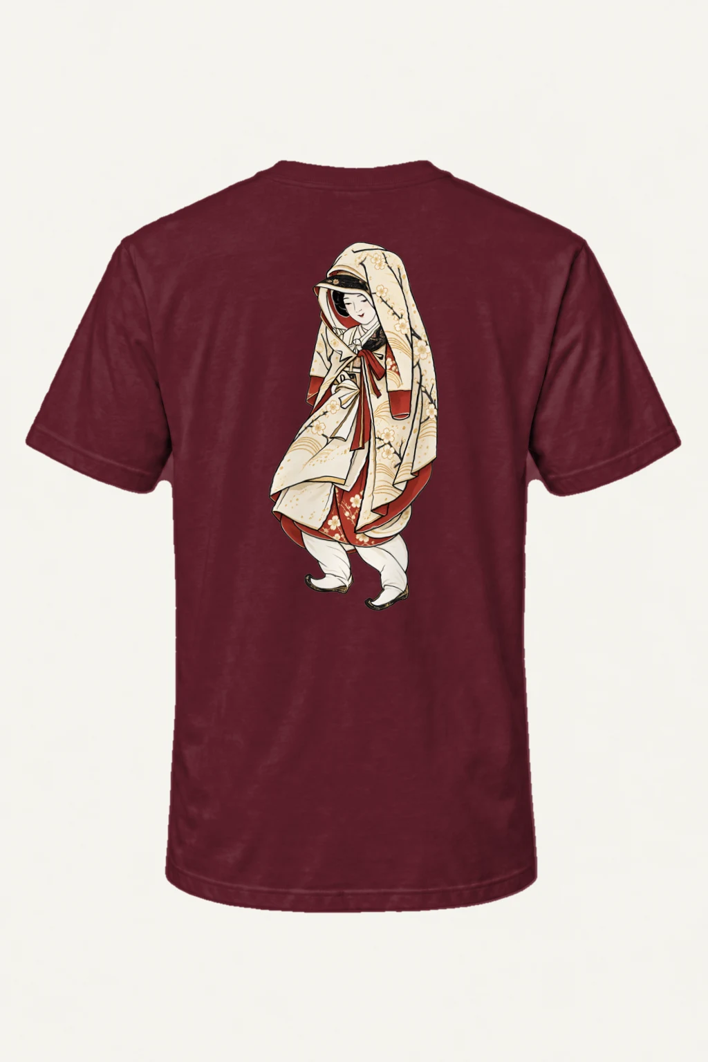 "Kimono Blossom Portrait" Heavyweight Unisex Crewneck T-shirt | Gildan 5000