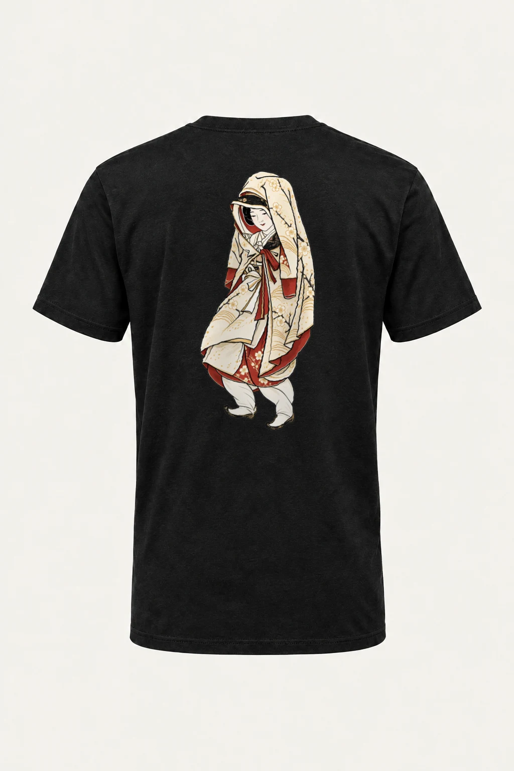 "Kimono Blossom Portrait" Heavyweight Unisex Crewneck T-shirt | Gildan 5000