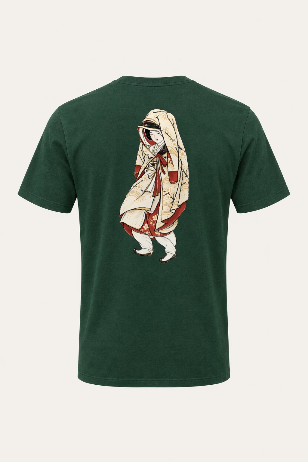 "Kimono Blossom Portrait" Heavyweight Unisex Crewneck T-shirt | Gildan 5000
