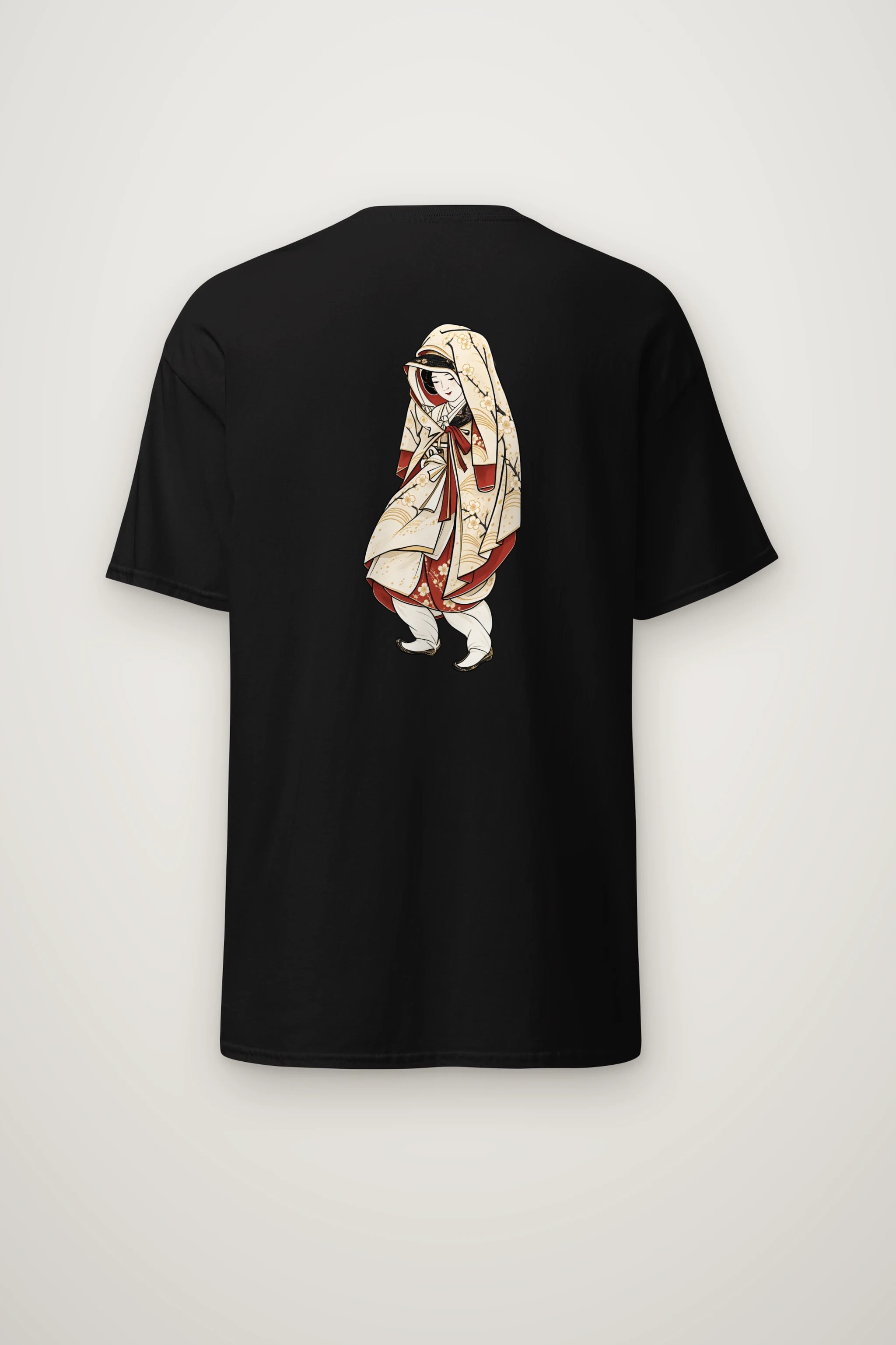 "Kimono Blossom Portrait" Heavyweight Unisex Crewneck T-shirt