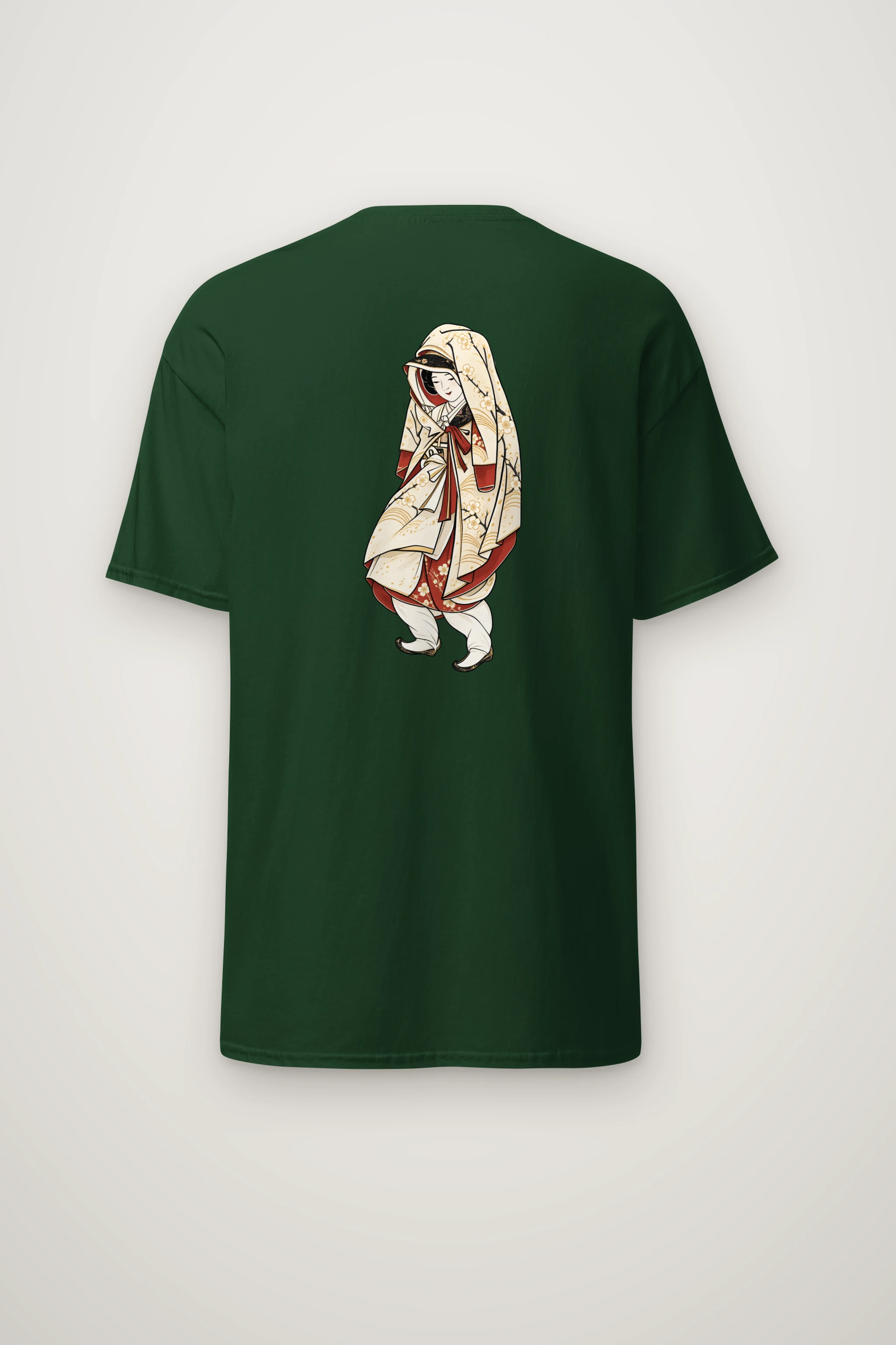 "Kimono Blossom Portrait" Heavyweight Unisex Crewneck T-shirt