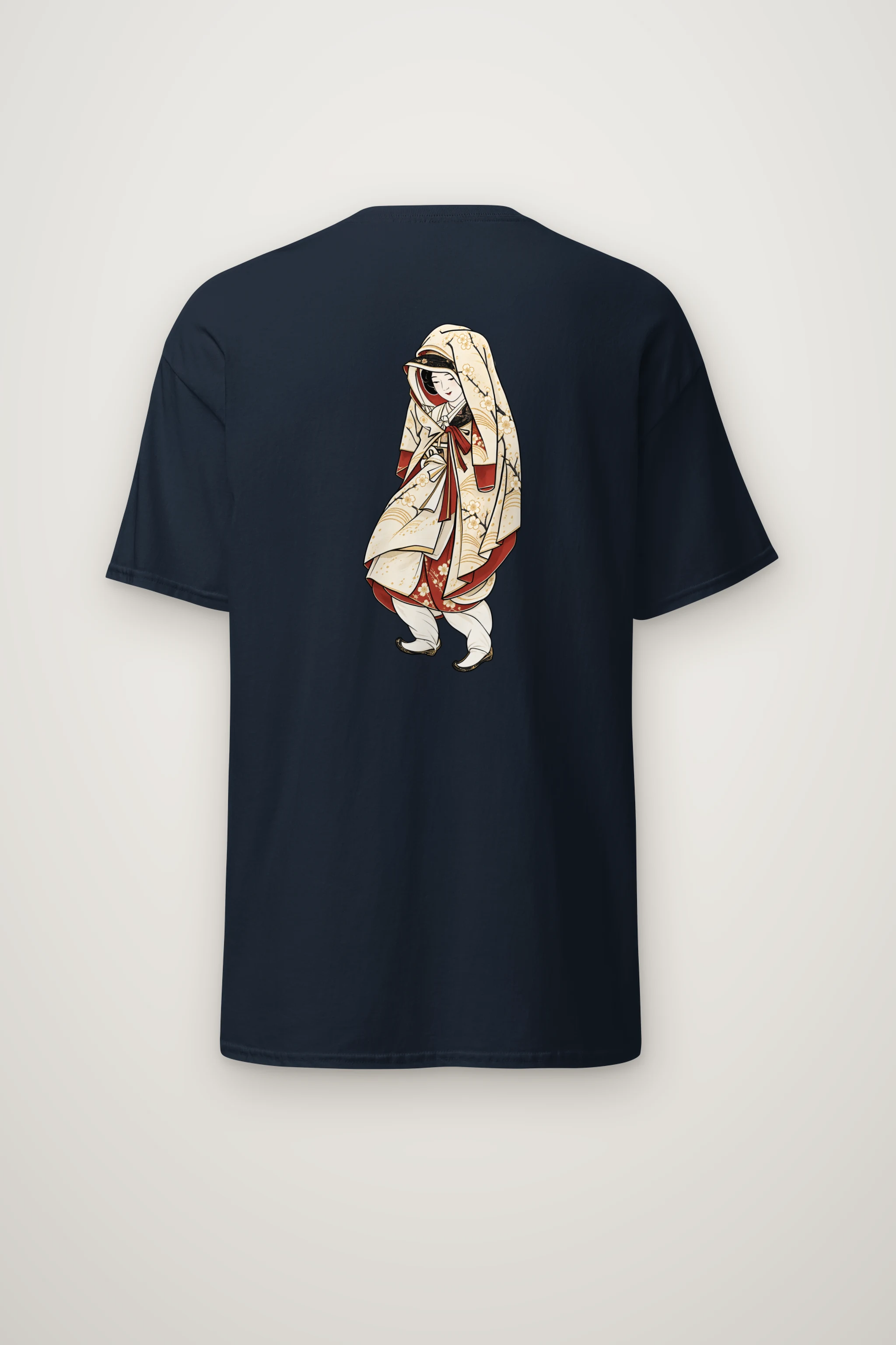 "Kimono Blossom Portrait" Heavyweight Unisex Crewneck T-shirt