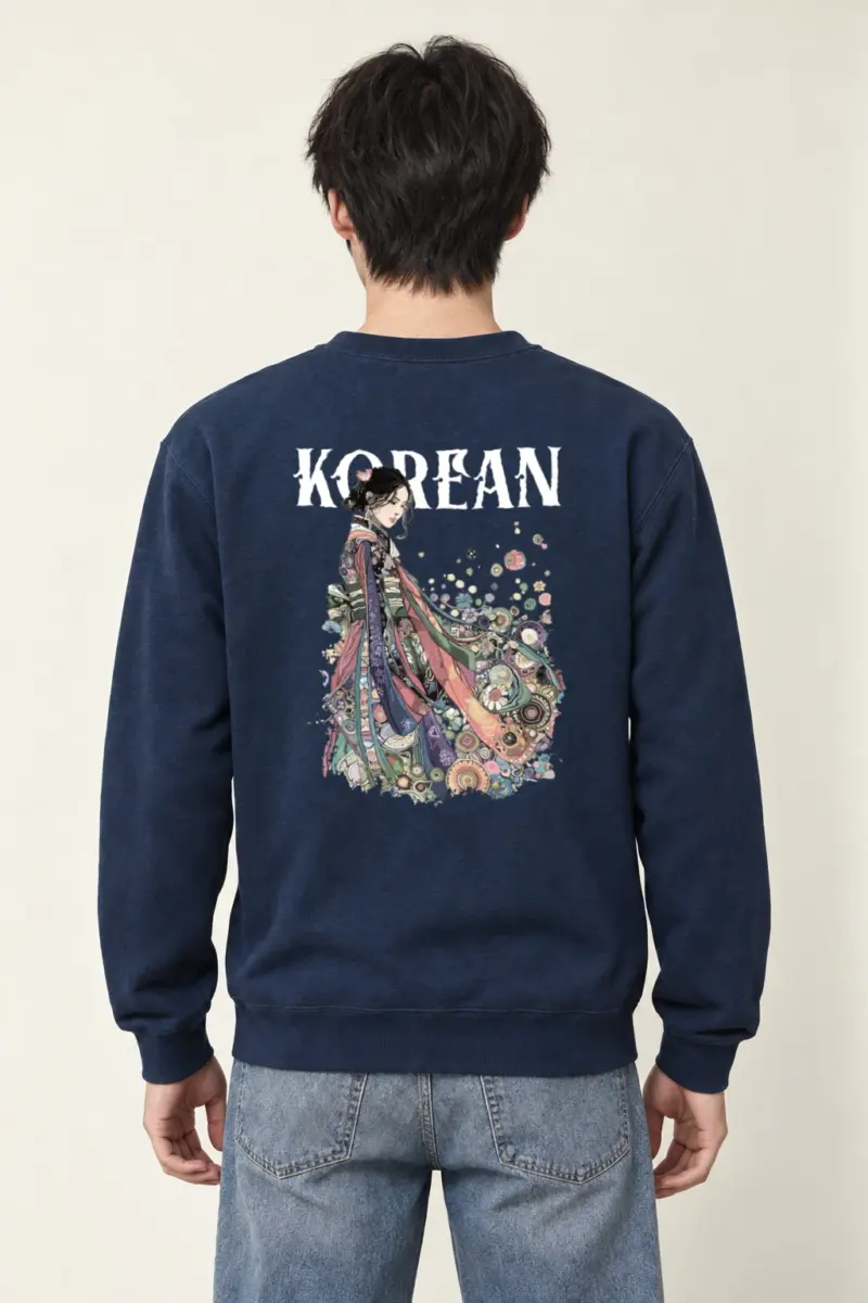 "Kimono Floral Reverie" Heavy Blend Unisex Crewneck Sweatshirt