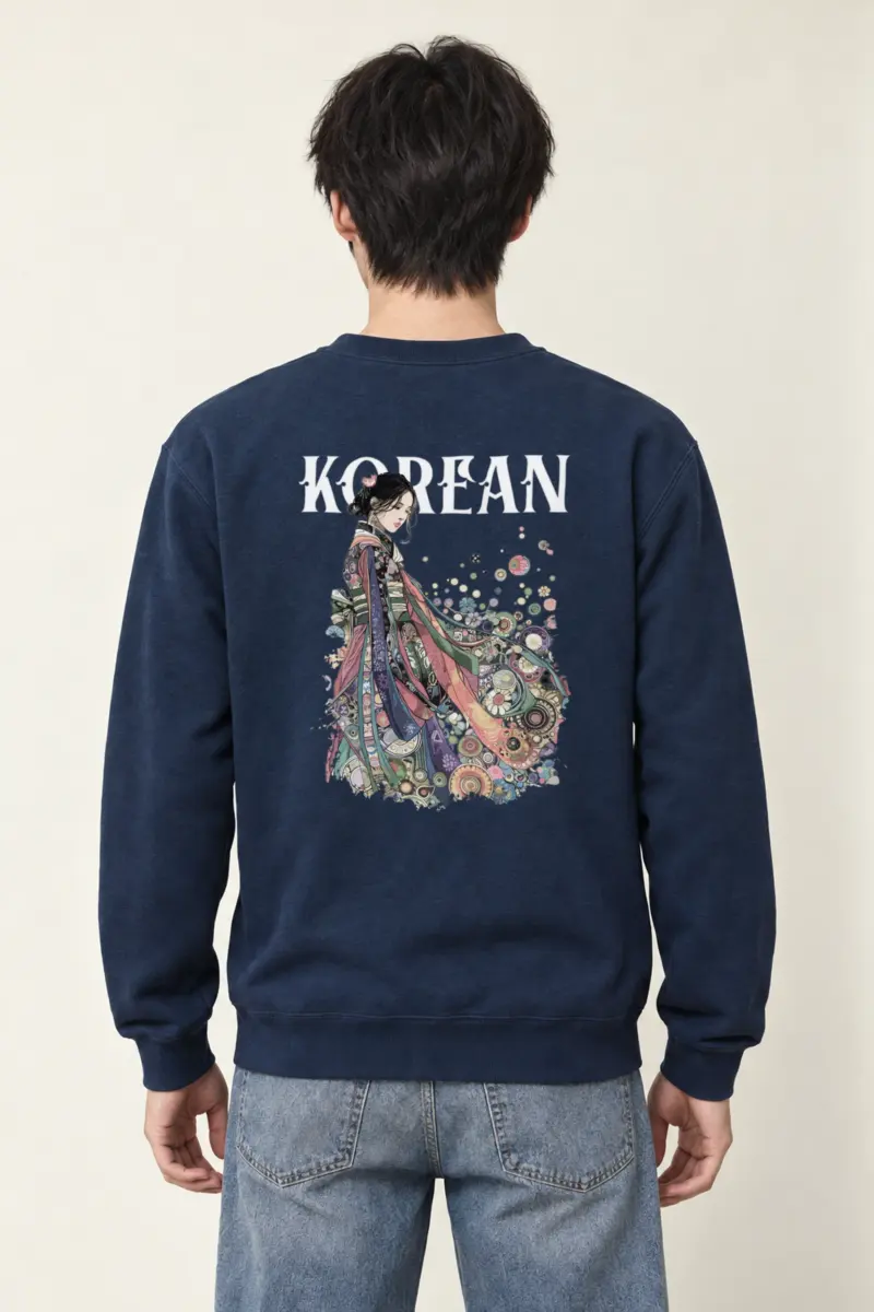"Kimono Floral Reverie" Heavy Blend Unisex Crewneck Sweatshirt