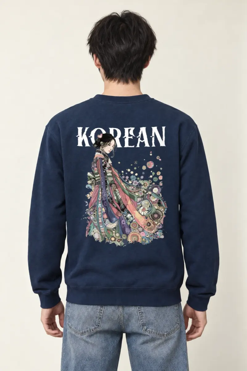 "Kimono Floral Reverie" Heavy Blend Unisex Crewneck Sweatshirt