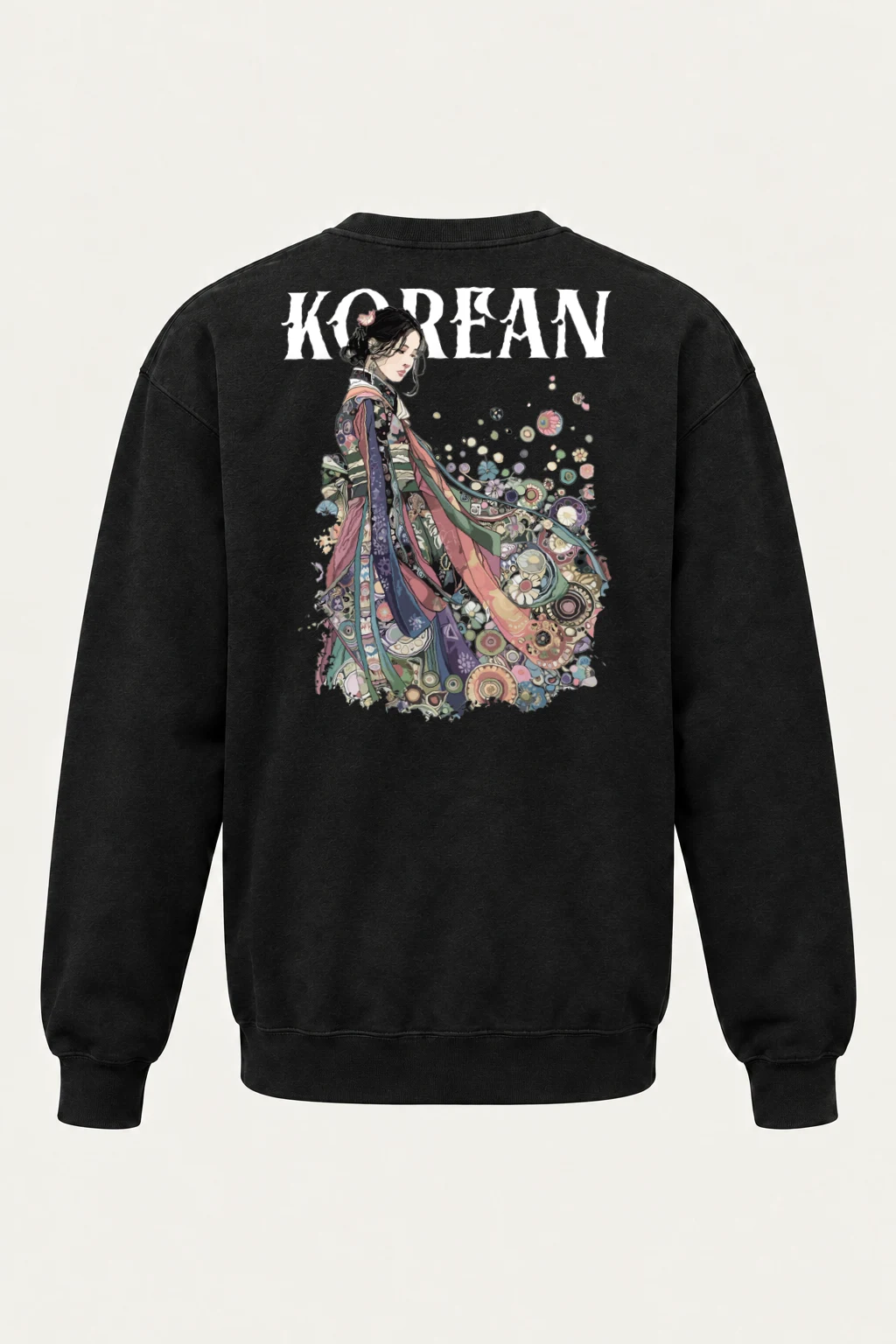 "Kimono Floral Reverie" Heavy Blend Unisex Crewneck Sweatshirt | Gildan 18000