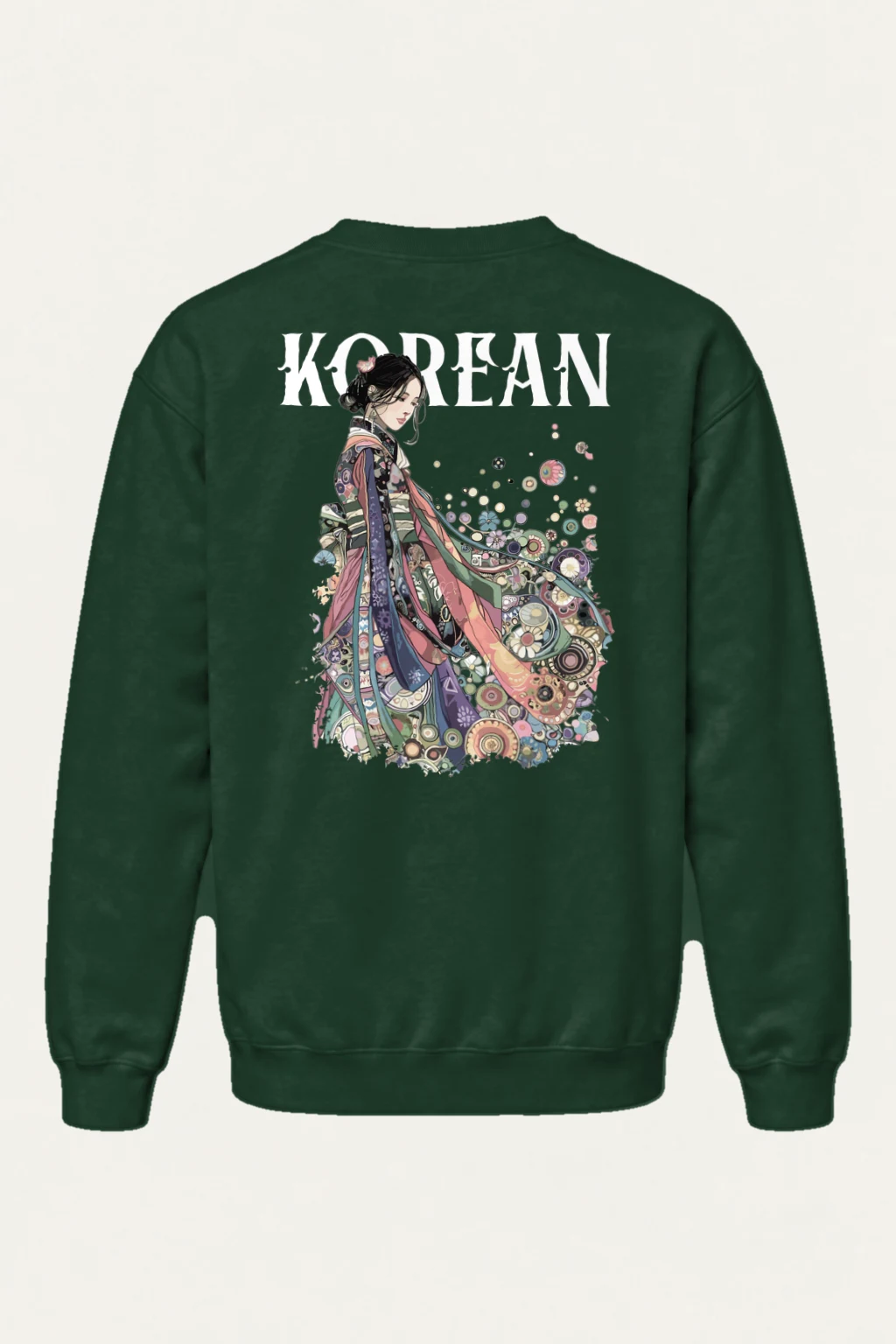 "Kimono Floral Reverie" Heavy Blend Unisex Crewneck Sweatshirt | Gildan 18000