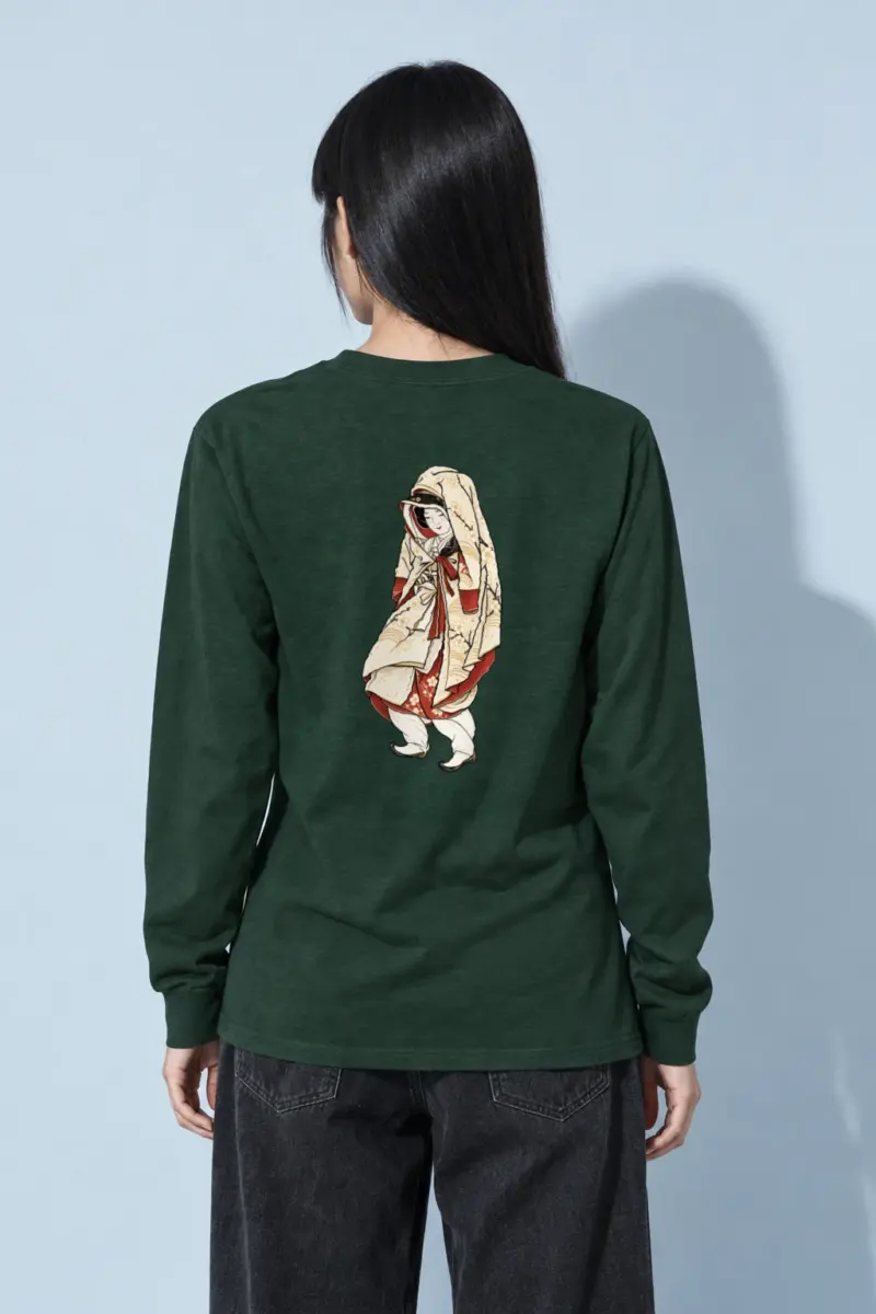 "Kimono Line Portrait" Unisex Longsleeve T-shirt