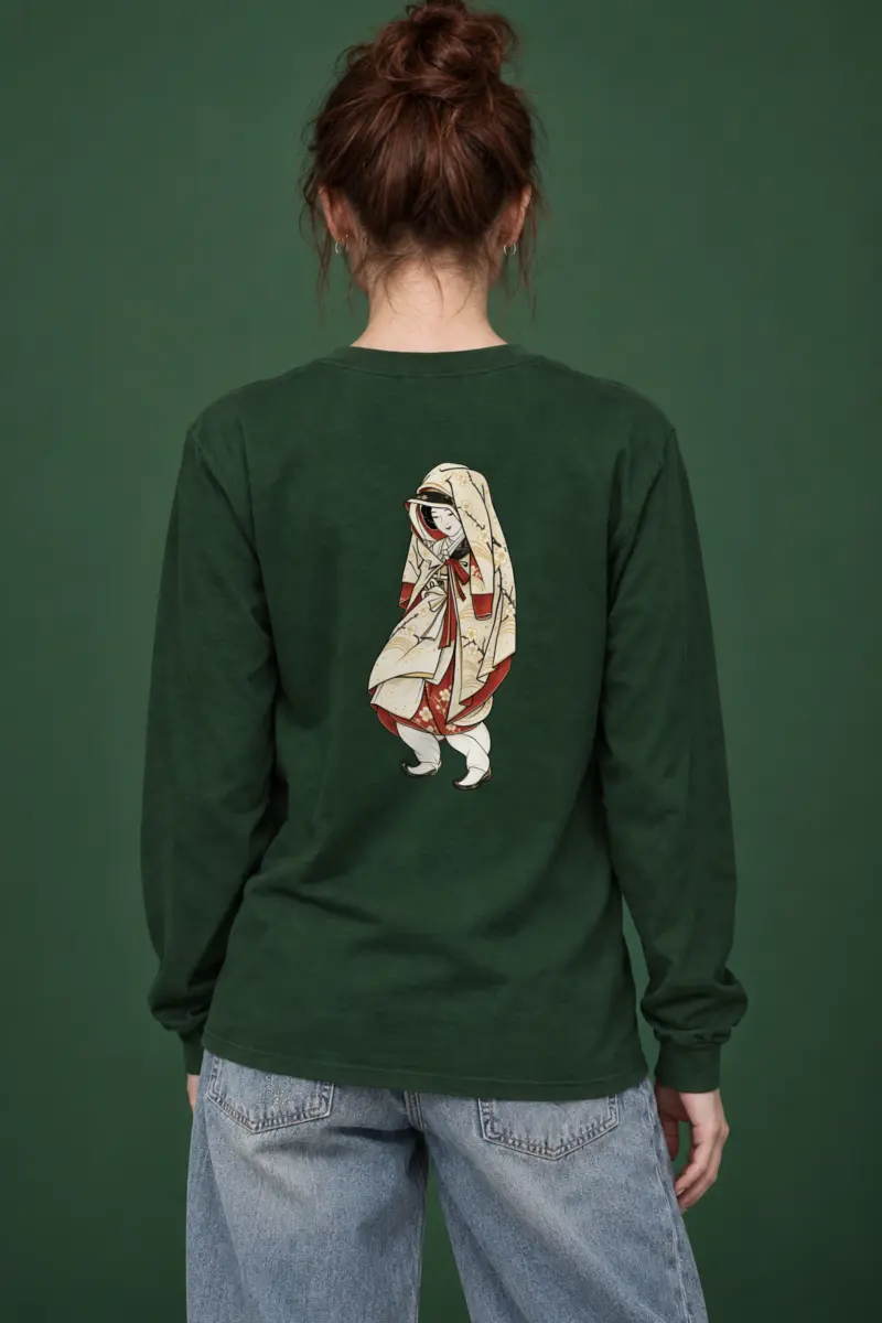 "Kimono Line Portrait" Unisex Longsleeve T-shirt