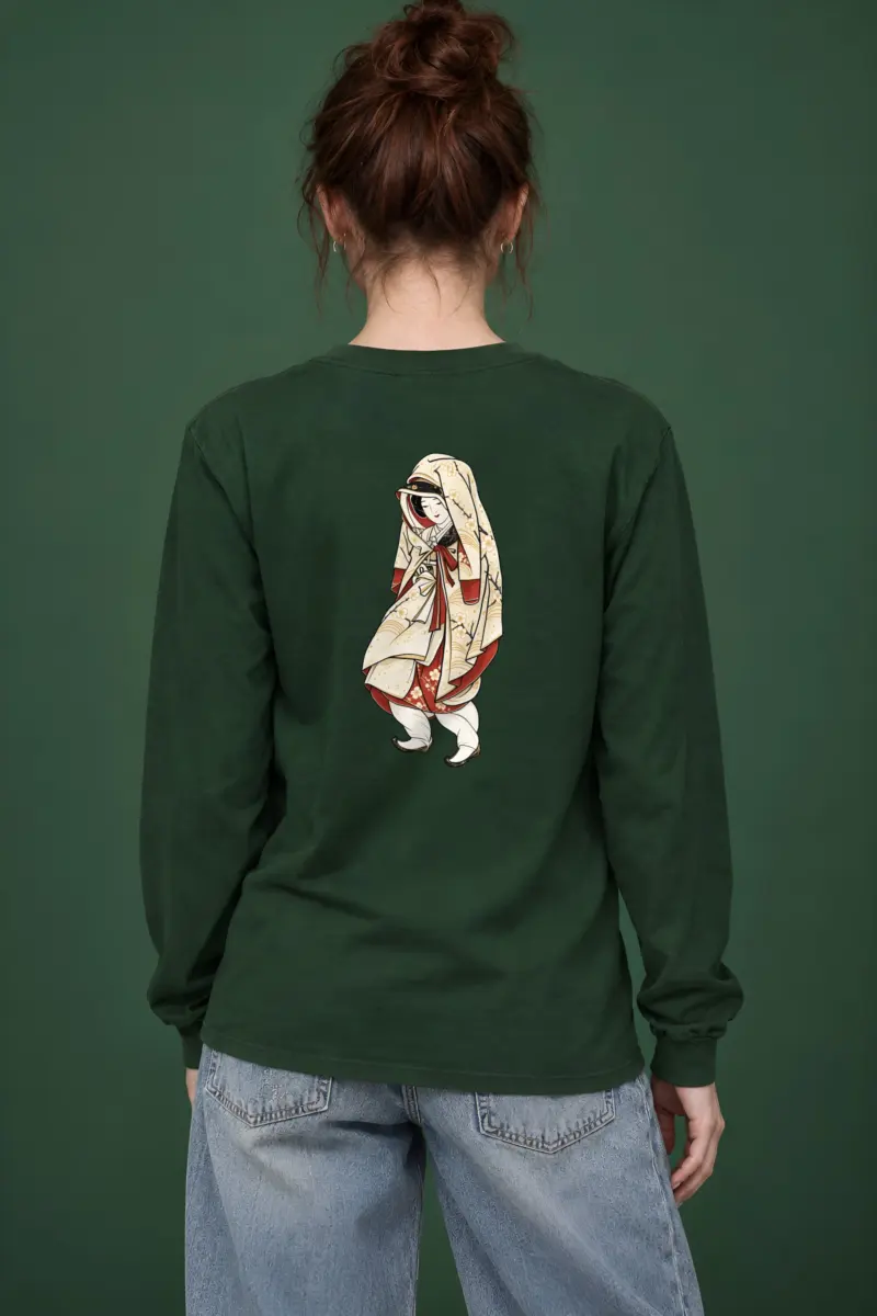 "Kimono Line Portrait" Unisex Longsleeve T-shirt