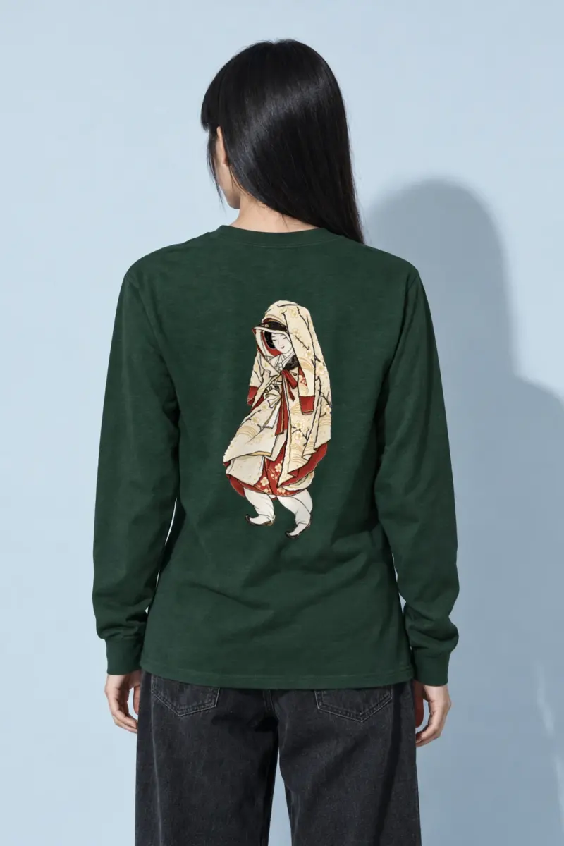 "Kimono Line Portrait" Unisex Longsleeve T-shirt