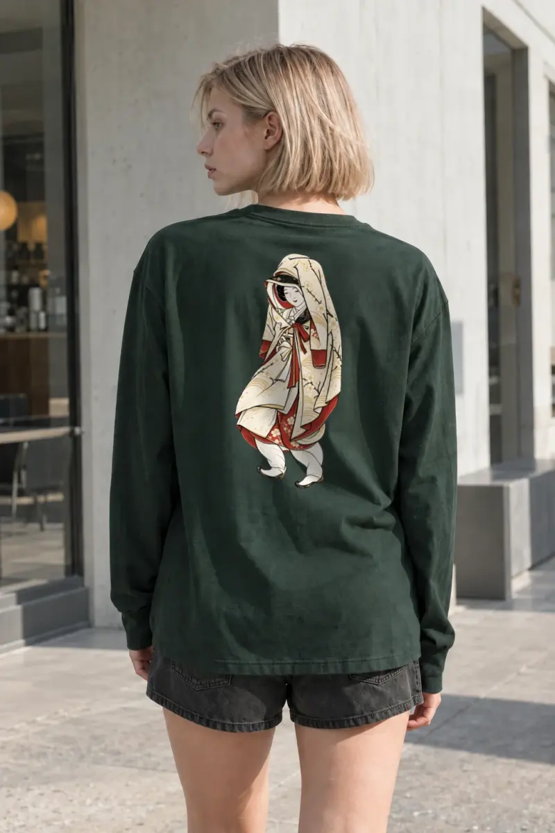 "Kimono Line Portrait" Unisex Longsleeve T-shirt | Gildan 2400