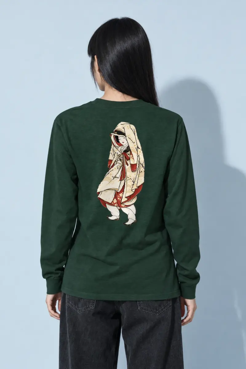 "Kimono Line Portrait" Unisex Longsleeve T-shirt