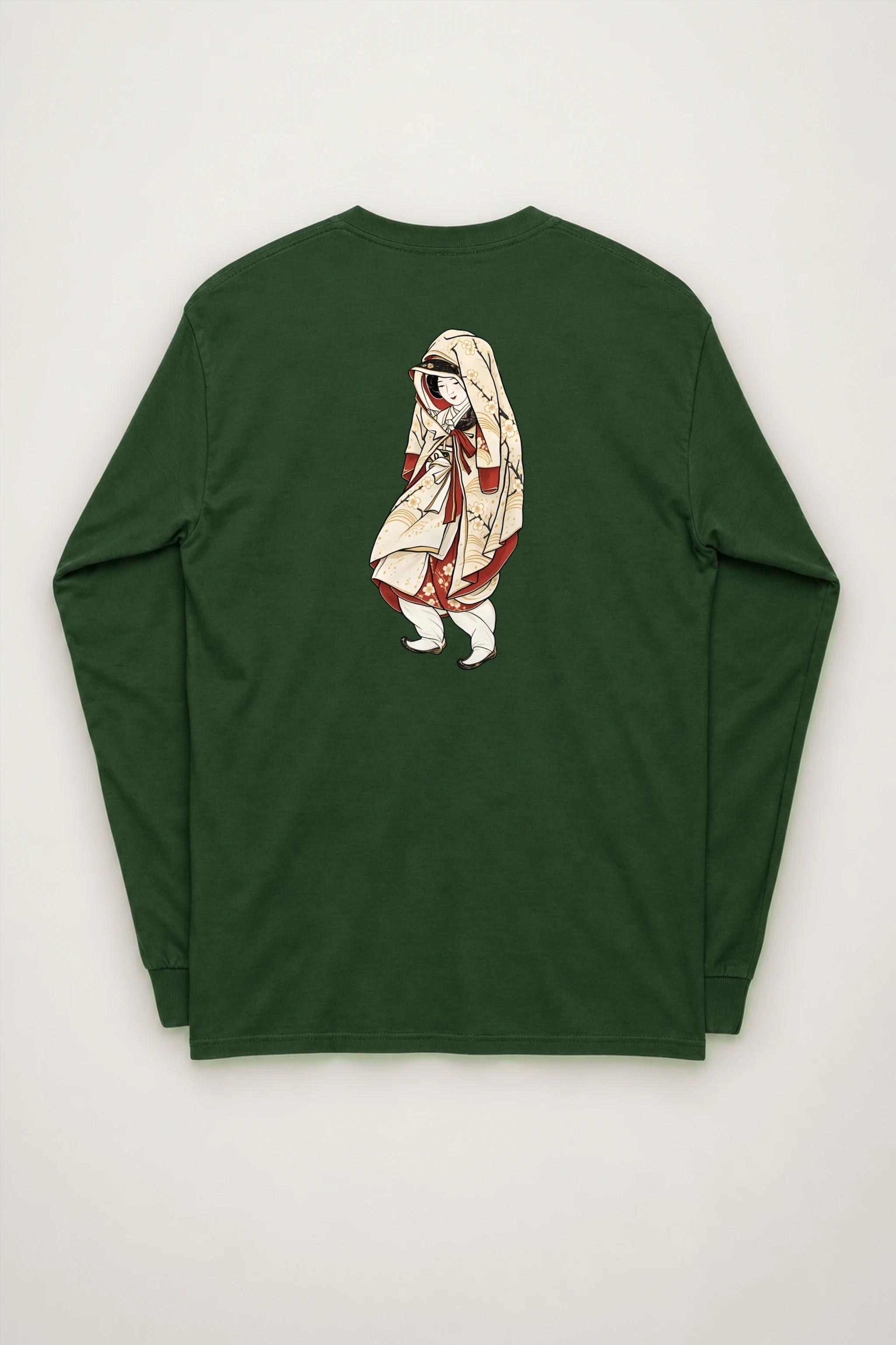 "Kimono Line Portrait" Unisex Longsleeve T-shirt
