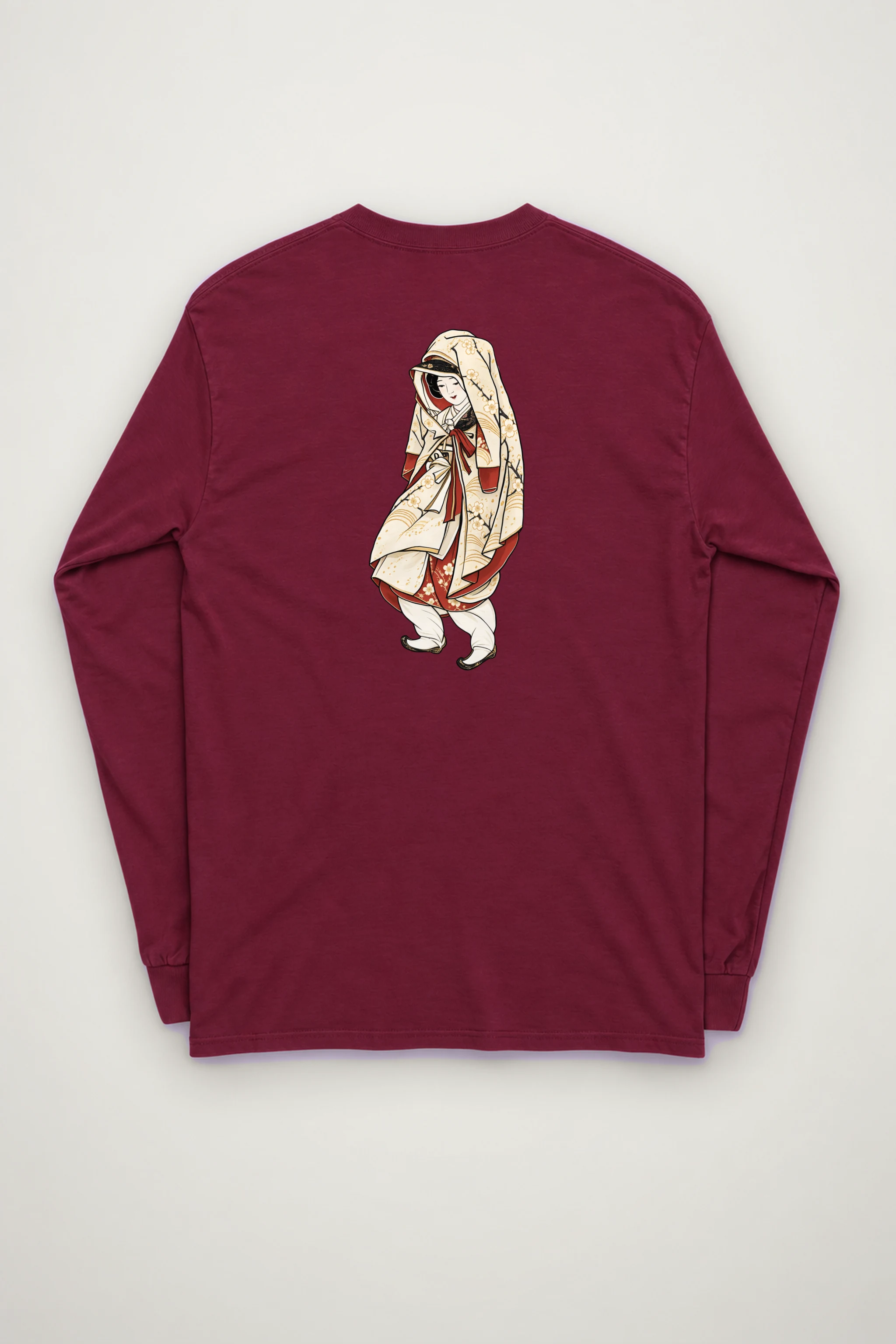 "Kimono Line Portrait" Unisex Longsleeve T-shirt