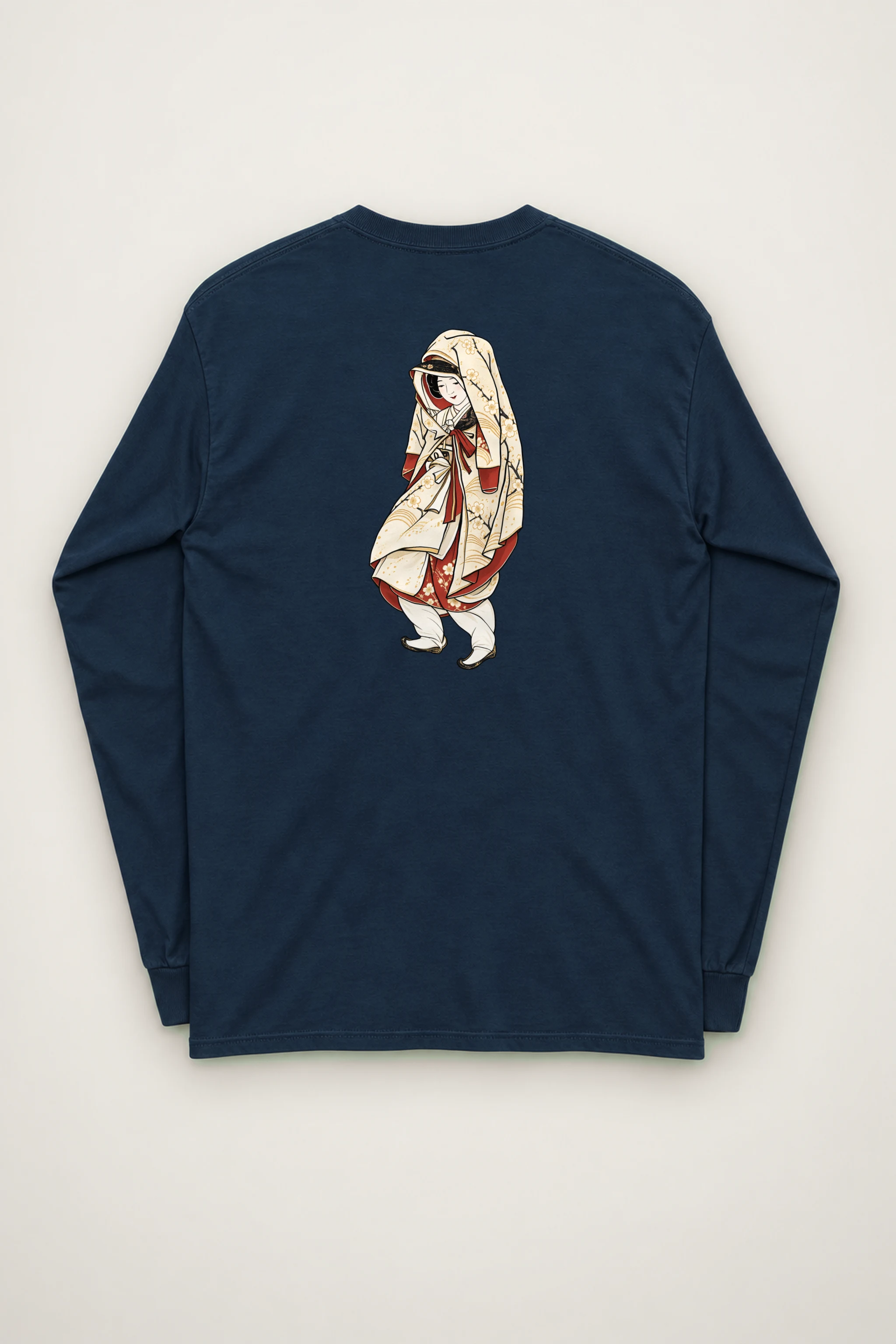 "Kimono Line Portrait" Unisex Longsleeve T-shirt