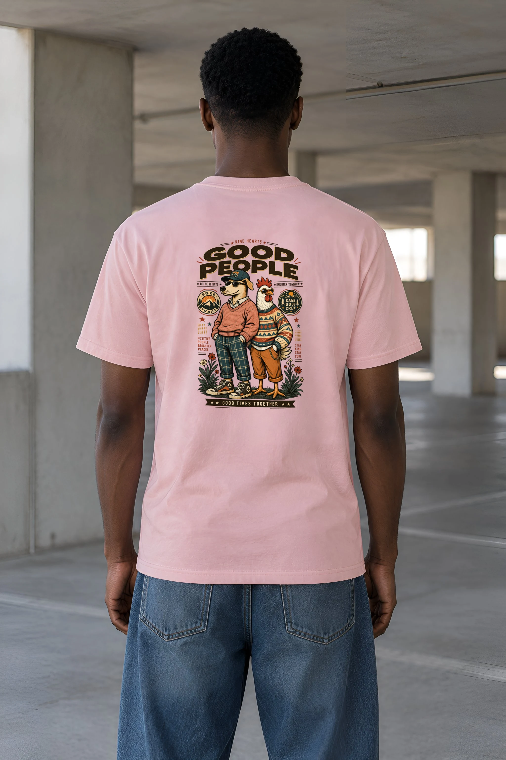"Kind Hearts Good People" Heavyweight Unisex Crewneck T-shirt