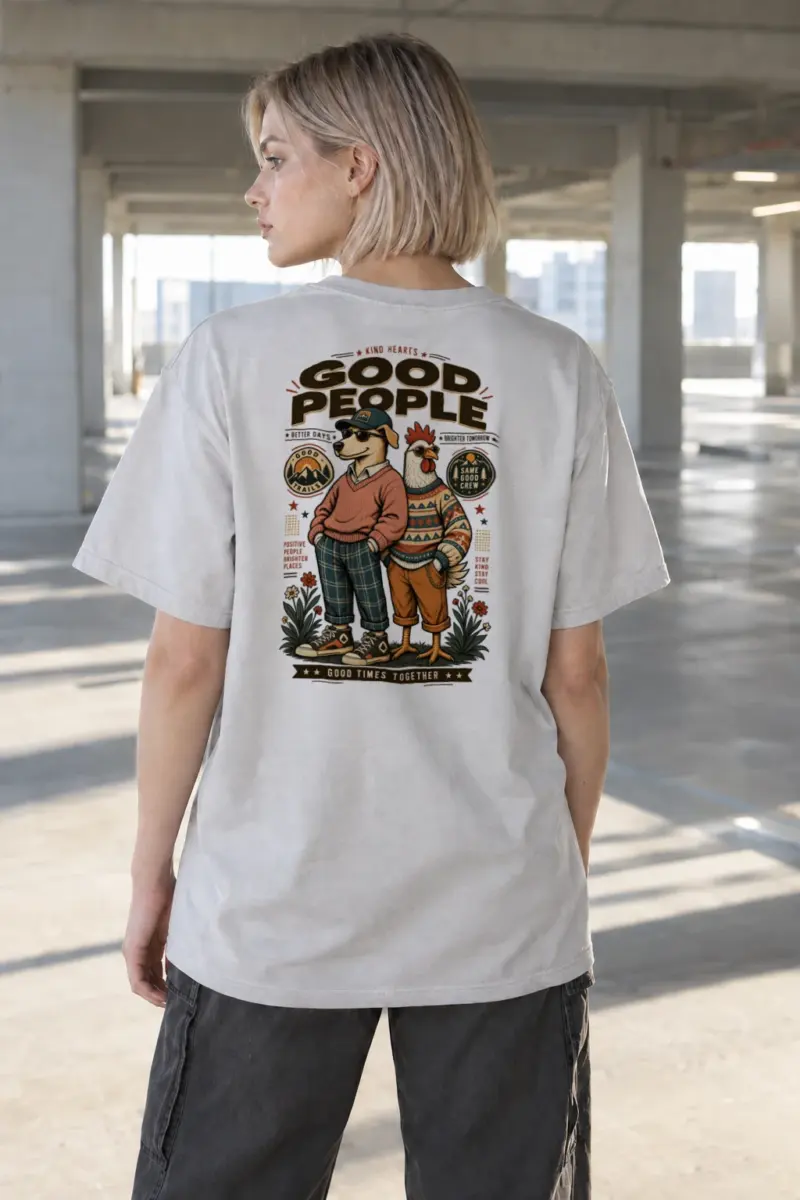 "Kind Hearts Good People" Heavyweight Unisex Crewneck T-shirt | Gildan 5000