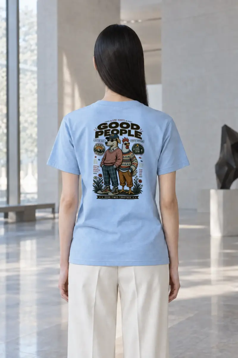 "Kind Hearts Good People" Heavyweight Unisex Crewneck T-shirt | Gildan 5000