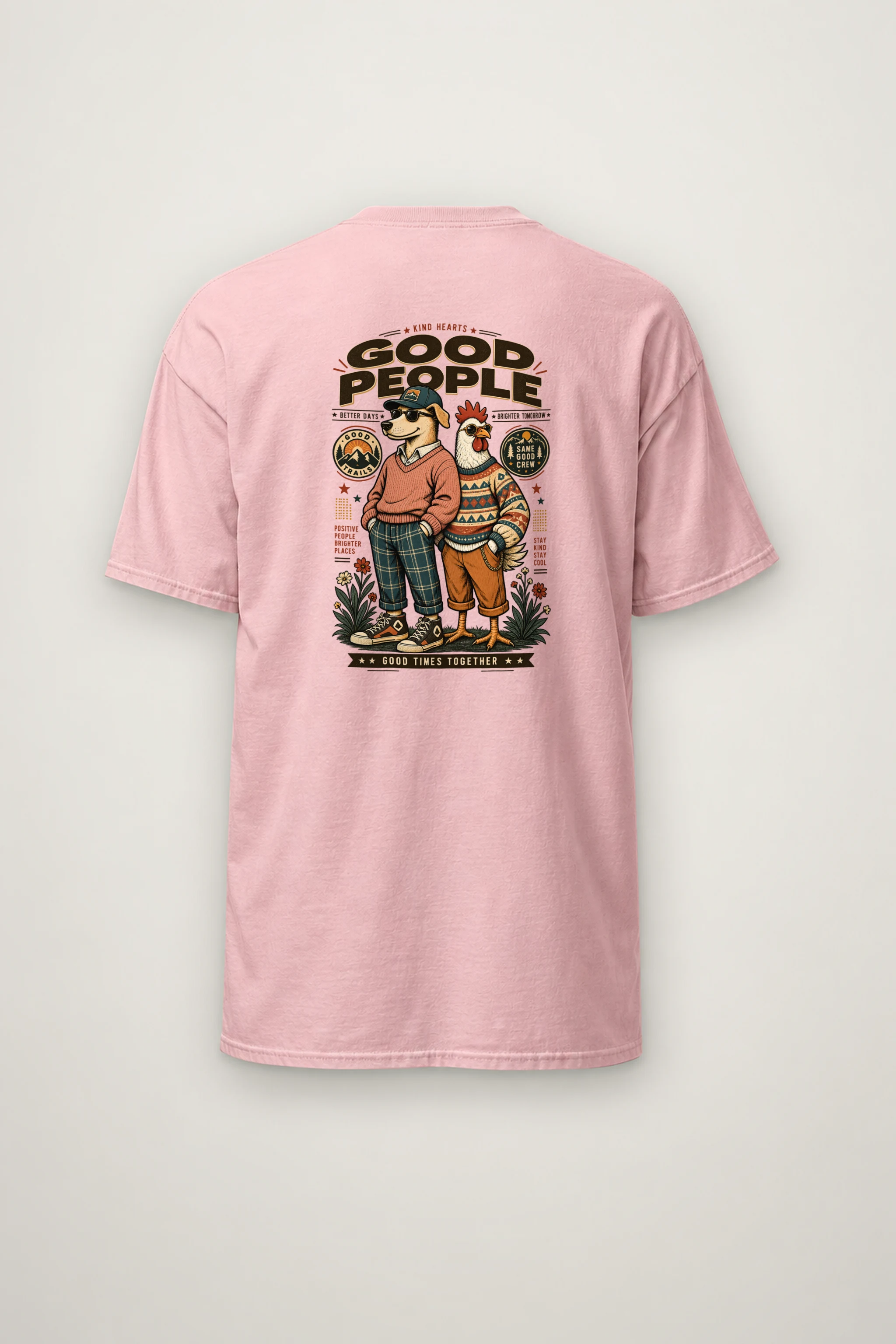 "Kind Hearts Good People" Heavyweight Unisex Crewneck T-shirt