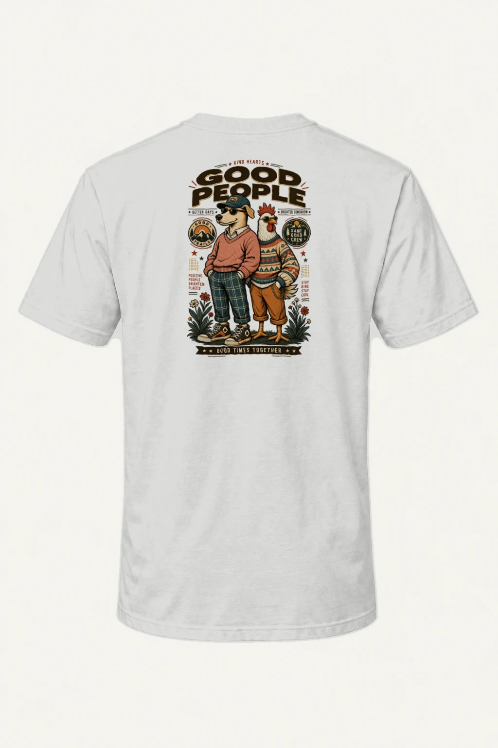 "Kind Hearts Good People" Heavyweight Unisex Crewneck T-shirt | Gildan 5000