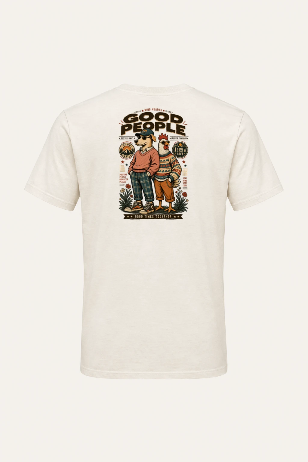 "Kind Hearts Good People" Heavyweight Unisex Crewneck T-shirt | Gildan 5000
