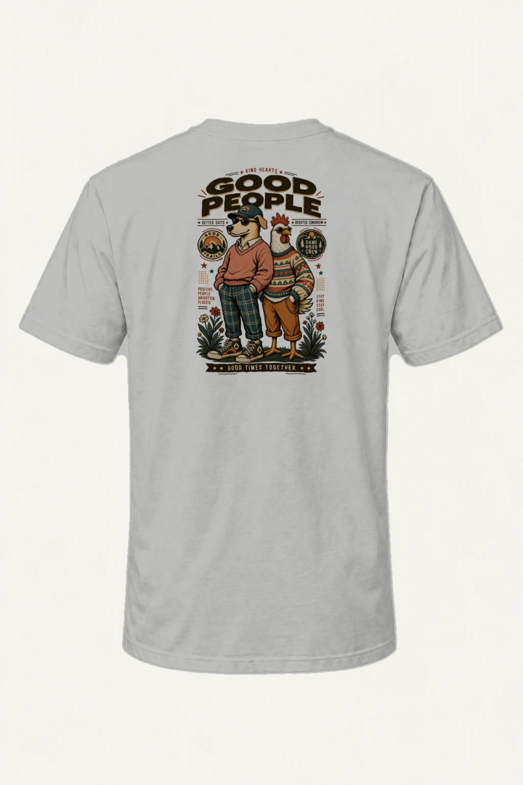 "Kind Hearts Good People" Heavyweight Unisex Crewneck T-shirt | Gildan 5000