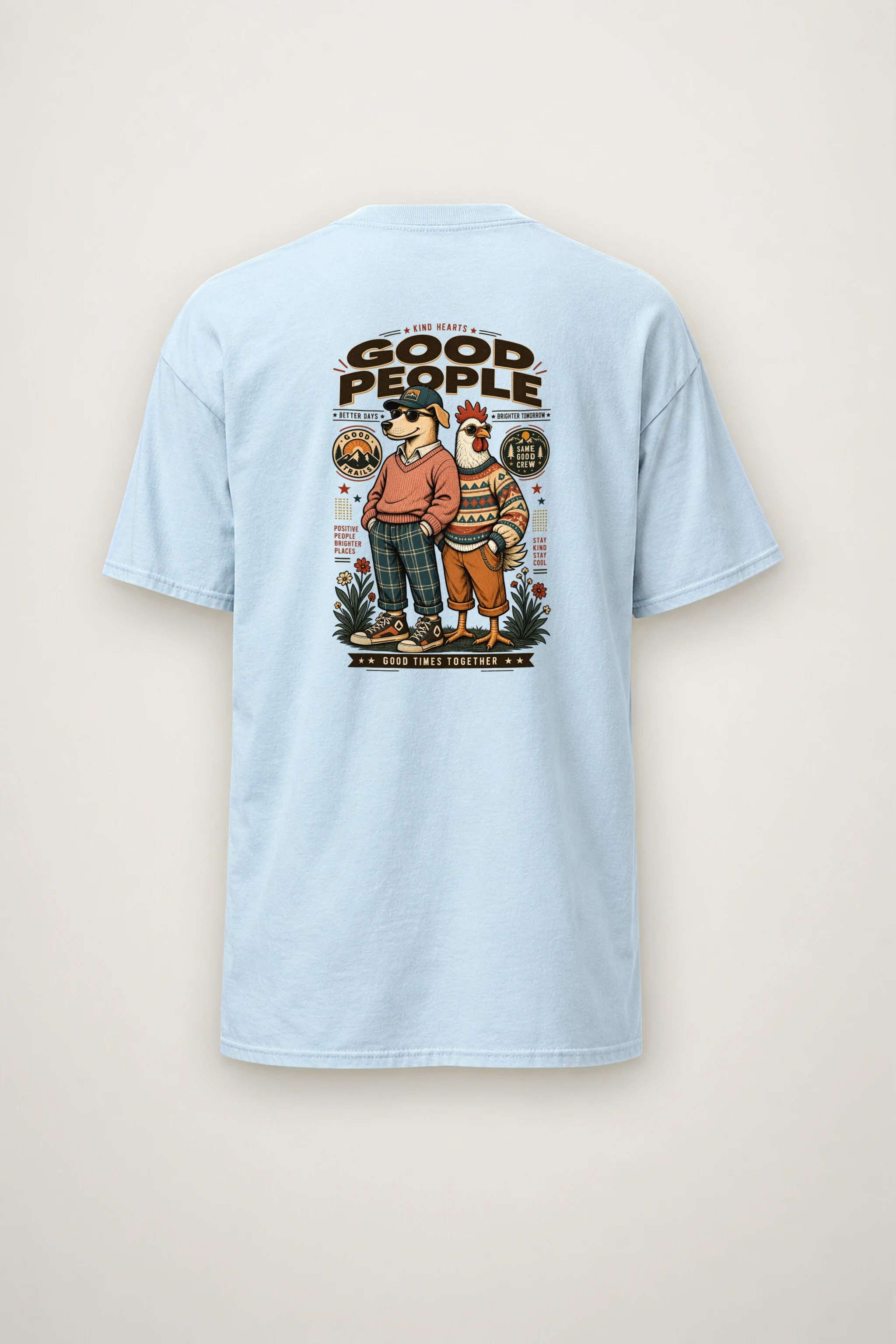 "Kind Hearts Good People" Heavyweight Unisex Crewneck T-shirt