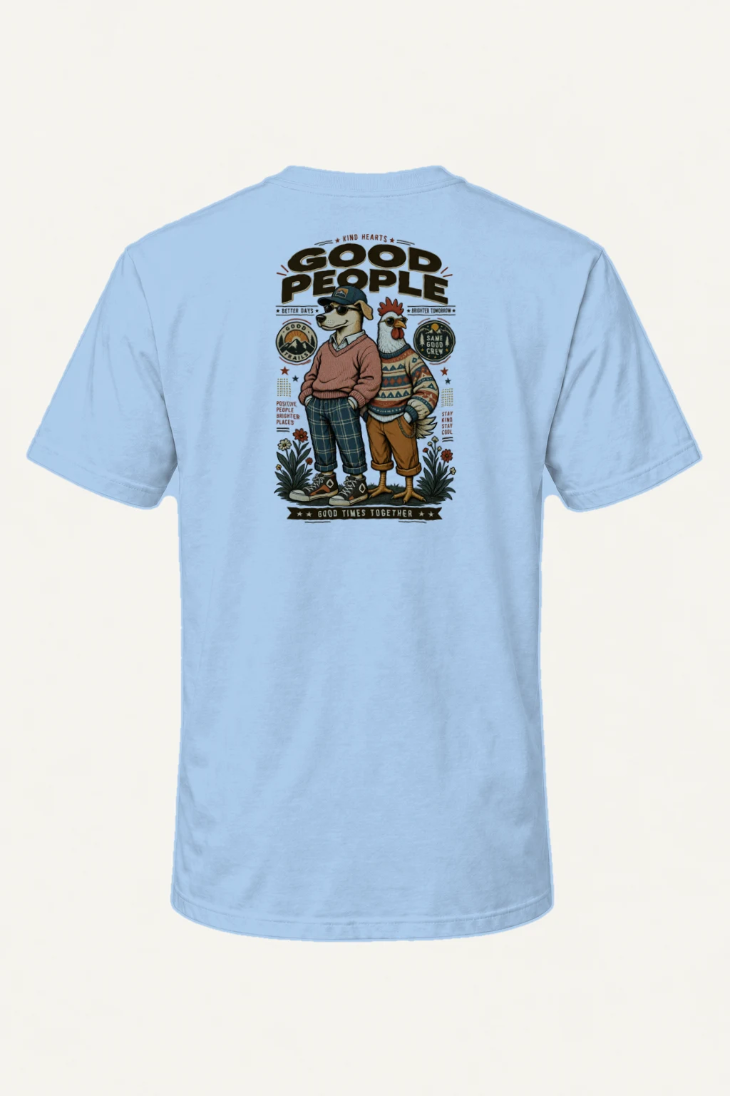 "Kind Hearts Good People" Heavyweight Unisex Crewneck T-shirt | Gildan 5000