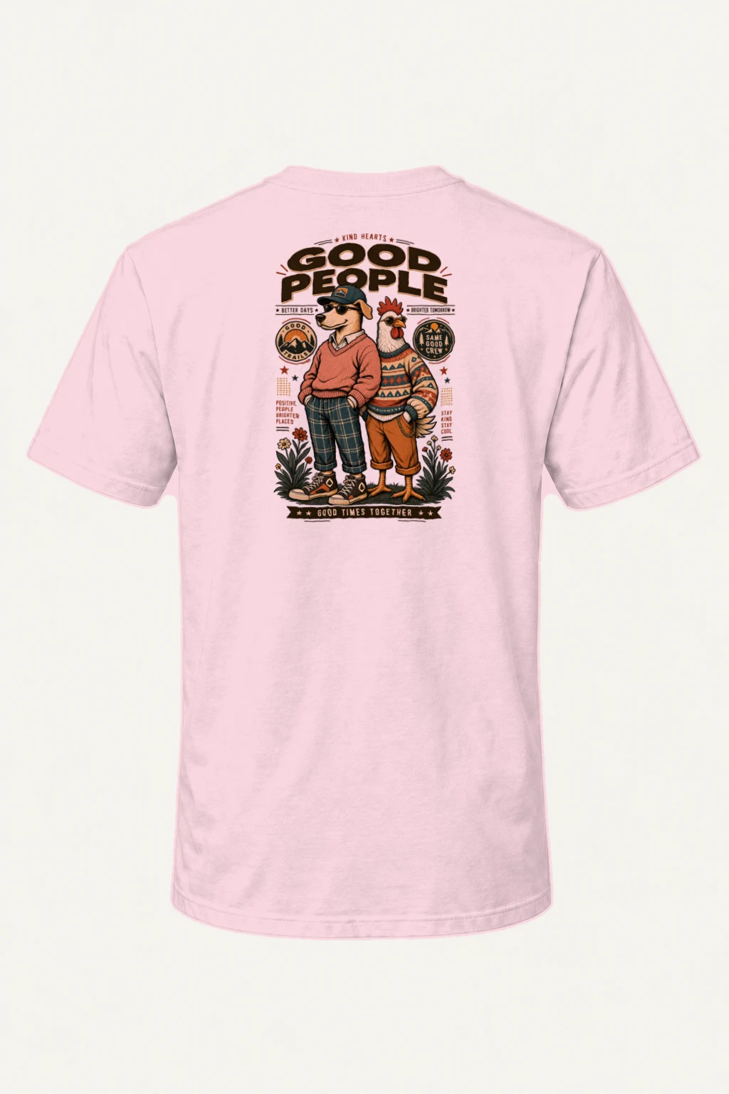 "Kind Hearts Good People" Heavyweight Unisex Crewneck T-shirt | Gildan 5000