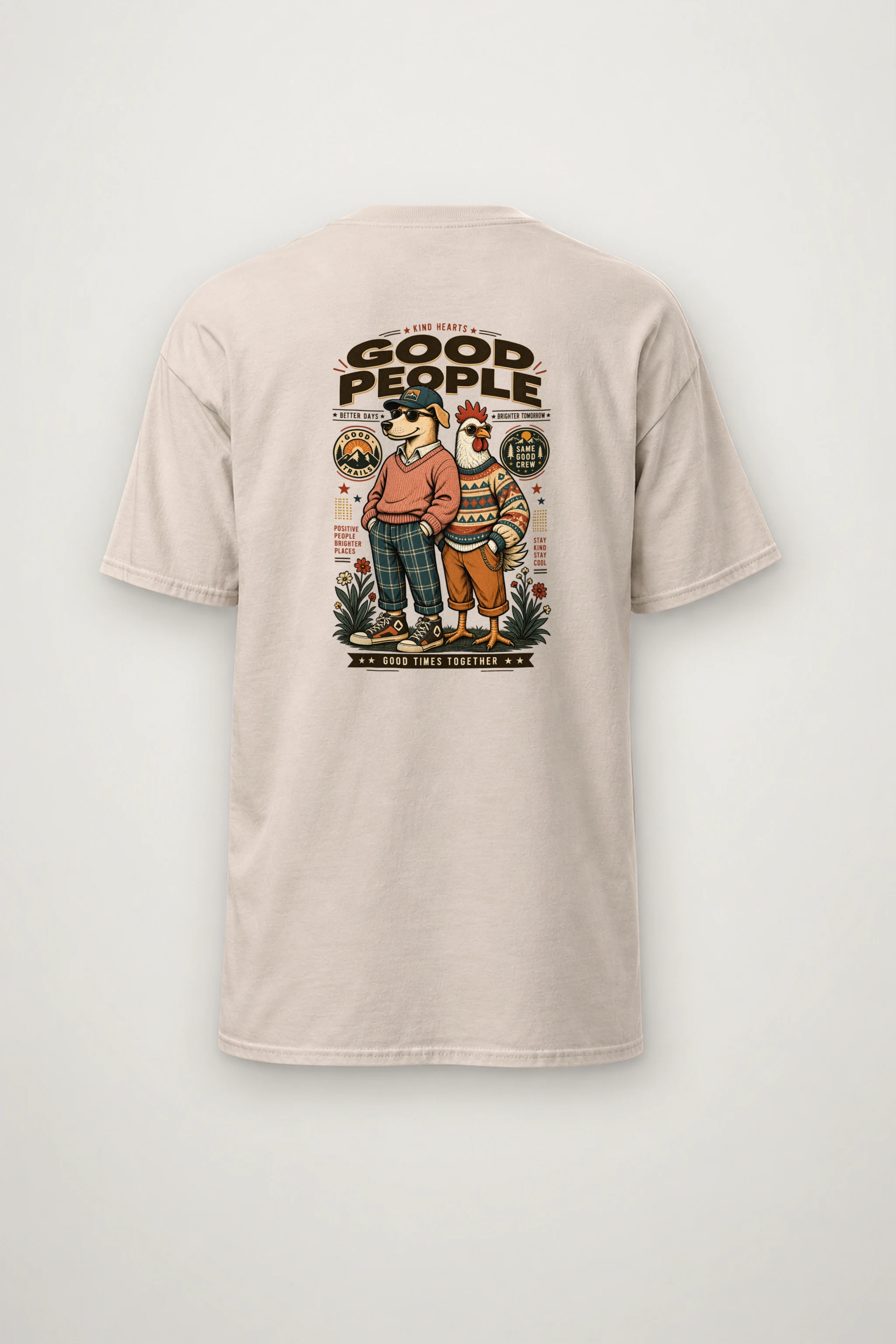 "Kind Hearts Good People" Heavyweight Unisex Crewneck T-shirt