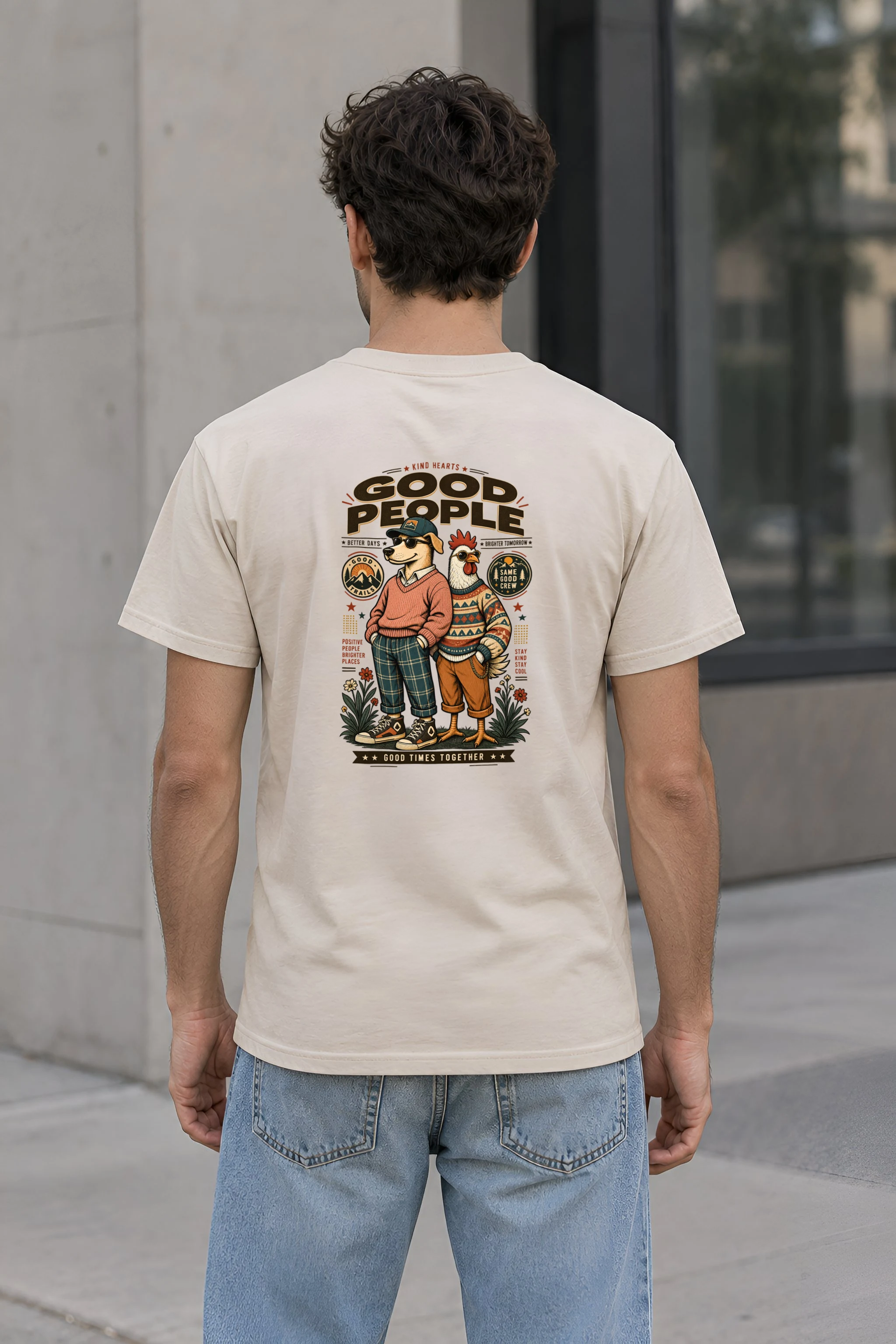 "Kind Hearts Good People" Heavyweight Unisex Crewneck T-shirt