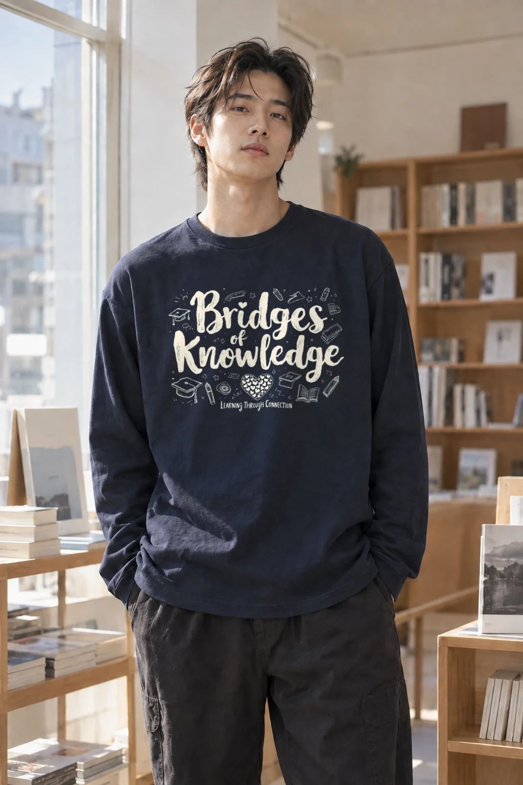 "Kindness Knowledge" Unisex Longsleeve T-shirt | Gildan 2400