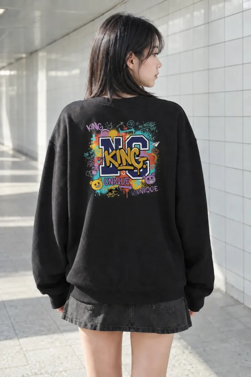 "King Graffiti Collage" Heavy Blend Unisex Crewneck Sweatshirt | Gildan 18000