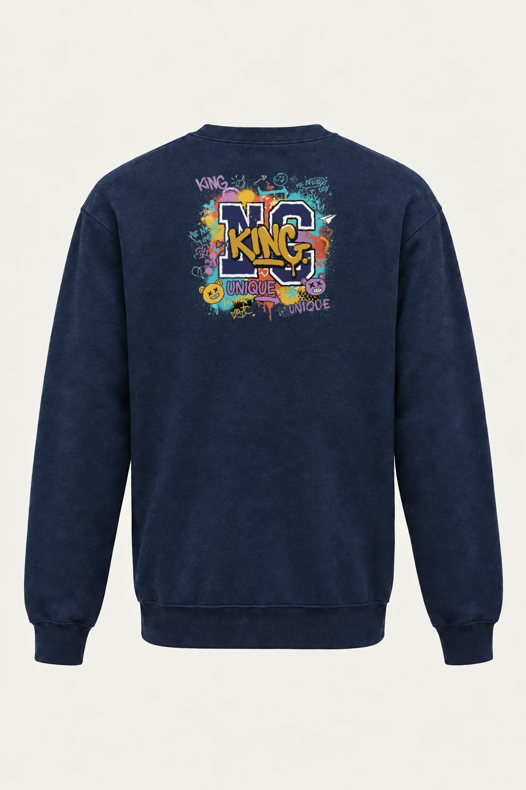 "King Graffiti Collage" Heavy Blend Unisex Crewneck Sweatshirt | Gildan 18000