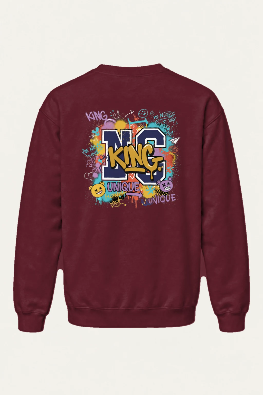 "King Graffiti Collage" Heavy Blend Unisex Crewneck Sweatshirt | Gildan 18000