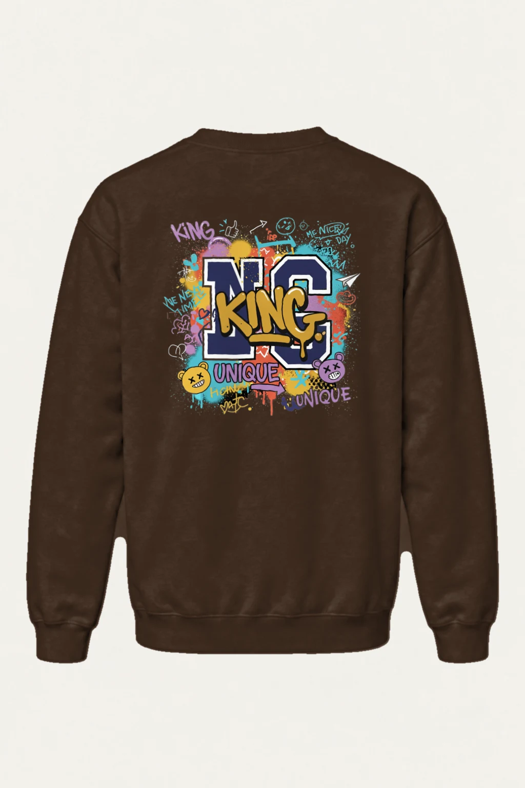 "King Graffiti Collage" Heavy Blend Unisex Crewneck Sweatshirt | Gildan 18000