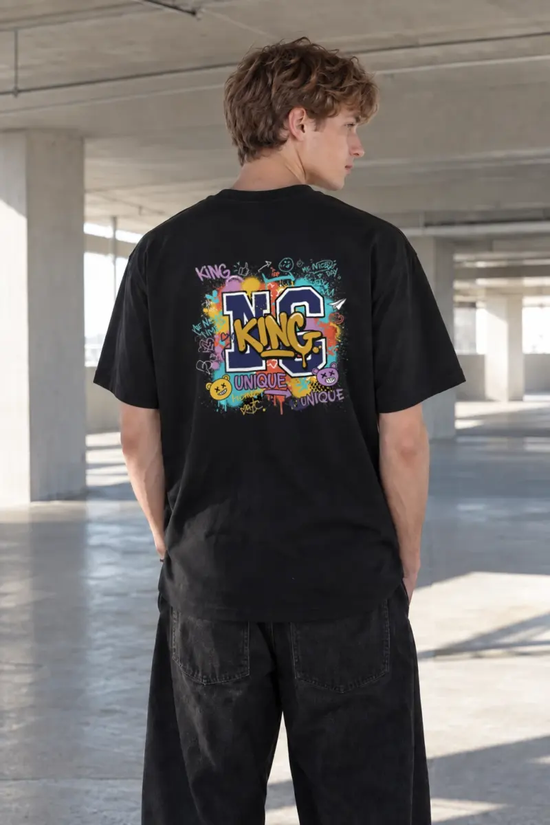 "King Graffiti Layers" Heavyweight Unisex Crewneck T-shirt | Gildan 5000