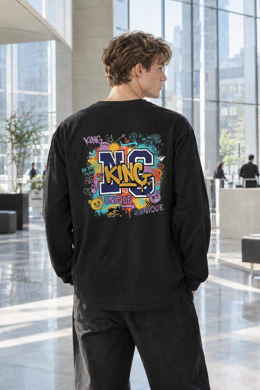 "King Graffiti Layers" Unisex Longsleeve T-shirt | Gildan 2400