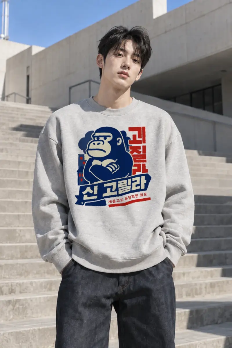 “King Kong Gorilla” Heavy Blend Unisex Crewneck Sweatshirt | Gildan 18000