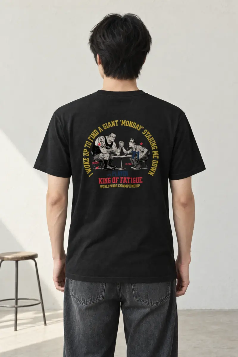 "King Of Fatigue" Heavyweight Unisex Crewneck T-shirt