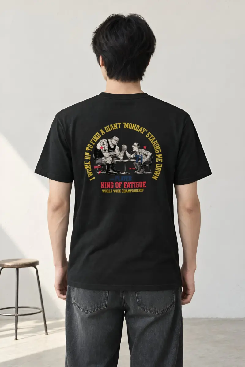"King Of Fatigue" Heavyweight Unisex Crewneck T-shirt