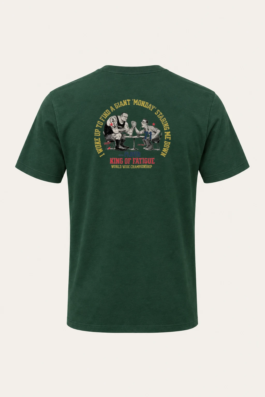 "King Of Fatigue" Heavyweight Unisex Crewneck T-shirt | Gildan 5000