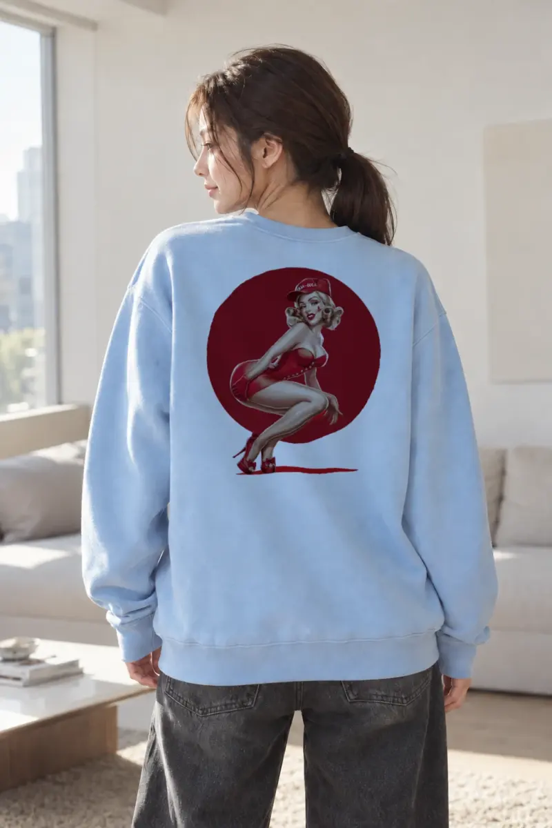 “Kiss-Kola Pin-Up” Heavy Blend Unisex Crewneck Sweatshirt | Gildan 18000
