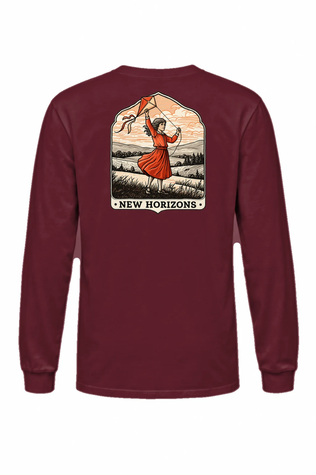 "Kitebound Fields" Unisex Longsleeve T-shirt | Gildan 2400