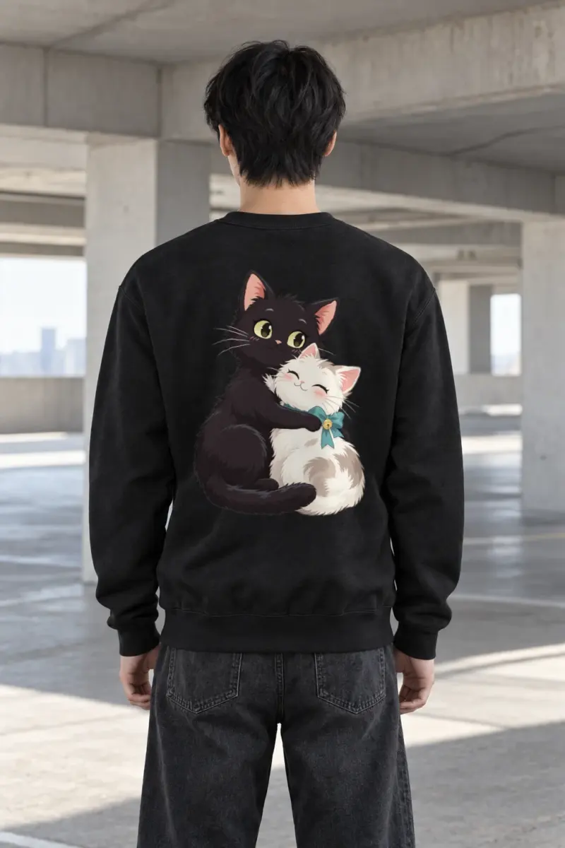 "Kitten Hug" Heavy Blend Unisex Crewneck Sweatshirt | Gildan 18000