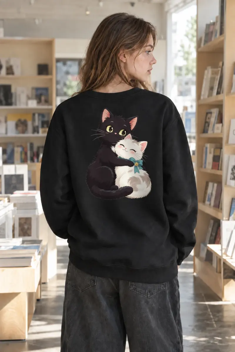 "Kitten Hug" Heavy Blend Unisex Crewneck Sweatshirt | Gildan 18000