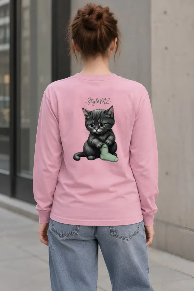 "Kitten Sock" Unisex Longsleeve T-shirt