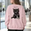 "Kitten With Green Sock" Heavy Blend Unisex Crewneck Sweatshirt | Gildan 18000