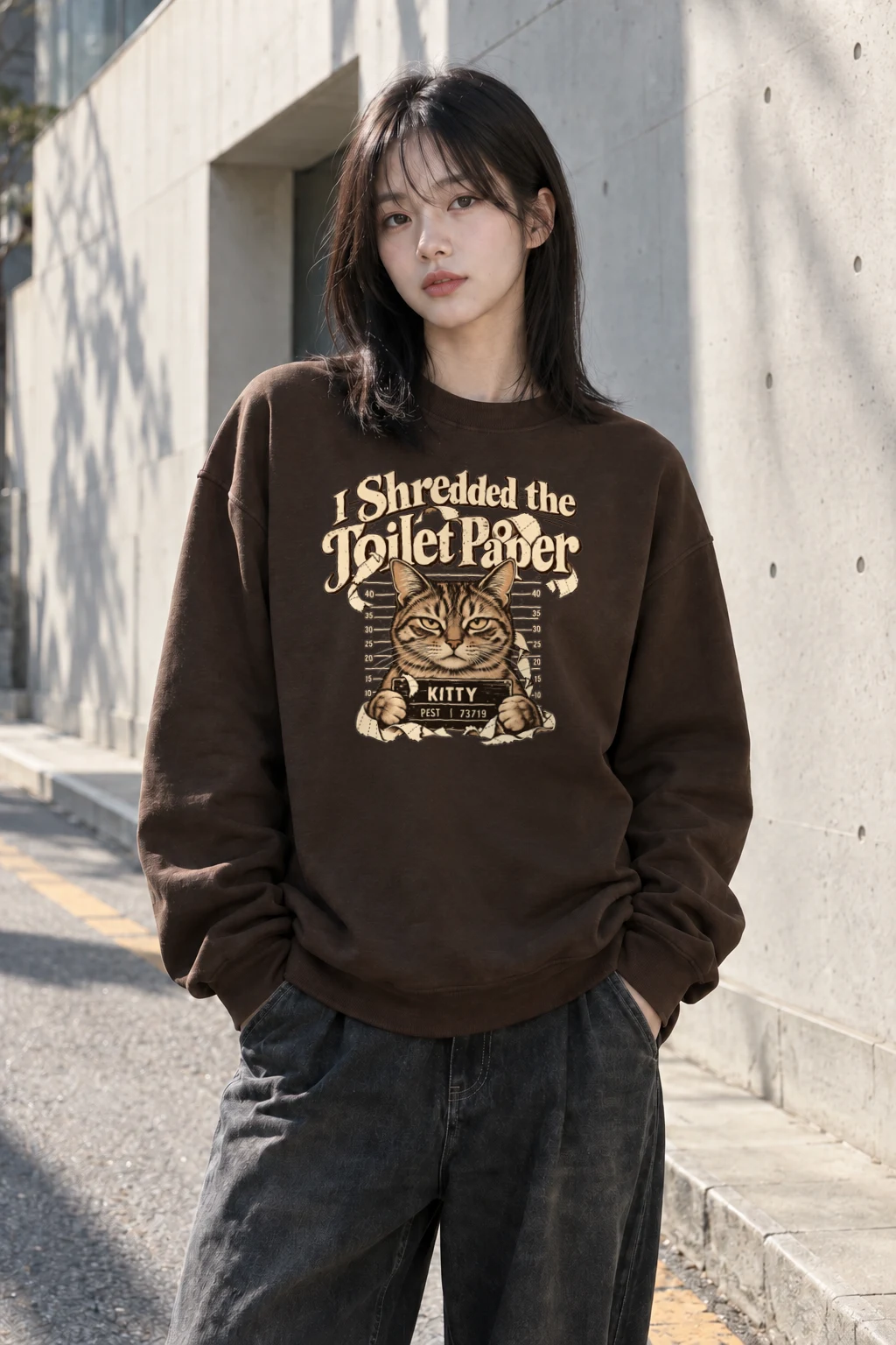 "Kitty Pest" Heavy Blend Unisex Crewneck Sweatshirt | Gildan 18000